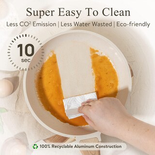 Foto 5 | Foto 5 | Sartén Carote De Granito Antiadherente De 30 Cm Sin Pfoa, Color Blanco - Venta Internacional.