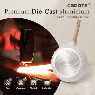 Foto 6 | Foto 6 | Sartén Carote De Granito Antiadherente De 30 Cm Sin Pfoa, Color Blanco - Venta Internacional.