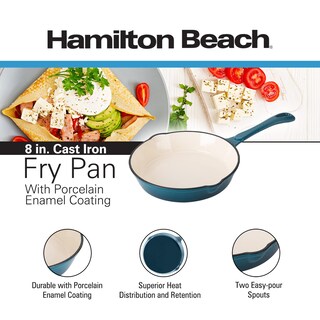 Foto 2 | Foto 2 | Sartén Hamilton Beach De Hierro Fundido Esmaltado, 20 Cm, Color Azul Marino - Venta Internacional.