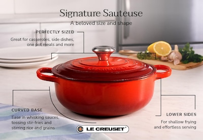 Foto 2 | Foto 2 | Sauteuse Le Creuset, Hierro Fundido Esmaltado Signature, 3.5 L, Color Oliva - Venta Internacional.