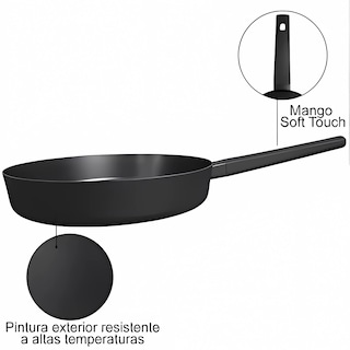 Foto 7 | Foto 7 | Sarten Hudson 20cm Aluminio Antiadherente Mango Soft Touch