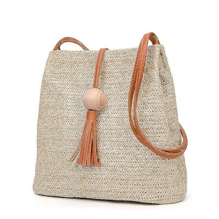 Foto 2 | Foto 2 | Bolso Tipo Bandolera Huoguo Hecha A Mano De Punto De Paja - Venta Internacional.
