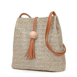 Foto 2 | Foto 2 | Bolso Tipo Bandolera Huoguo Hecha A Mano De Punto De Paja - Venta Internacional.