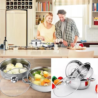 Foto 7 | Foto 7 | Olla de Cocina con 2 Capas Belug color Plata