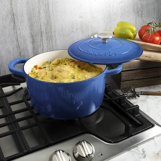 Foto 4 | Foto 4 | Horno Holandés Crock-pot Artesanal De Hierro Fundido Esmaltado 5 Litros Azul - Venta Internacional