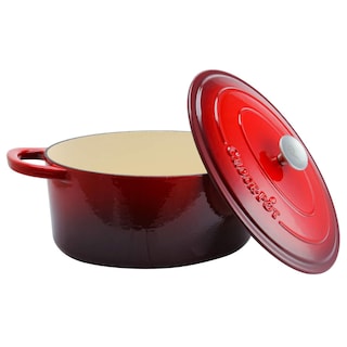 Foto 3 | Foto 3 | Olla Crock-Pot de Hierro Fundido Esmaltado Artesanal Roja 7 Cuartos de Galón - Venta Internacional