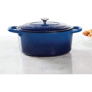 Foto 2 | Foto 2 | Olla Crock-Pot de Hierro Fundido Esmaltado Artesanal Azul Zafiro 7 Cuartos de Galón - Venta Internacional