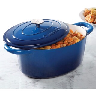 Foto 3 | Foto 3 | Olla Crock-Pot de Hierro Fundido Esmaltado Artesanal Azul Zafiro 7 Cuartos de Galón - Venta Internacional