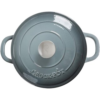 Foto 3 | Foto 3 | Olla Crock-Pot de Hierro Fundido Esmaltado Artesanal Gris 7 Cuartos de Galón - Venta Internacional