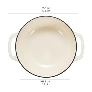 Foto 4 | Foto 4 | Horno Holandés Amazon Basics De Hierro Fundido Esmaltado, 6 Litros, Blanco - Venta Internacional.