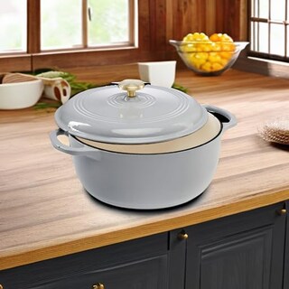 Foto 5 | Foto 5 | Olla Holandés Best Choice Products Hierro Fundido Esmaltado 6 L Gris - Venta Internacional
