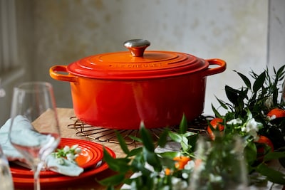 Foto 3 | Foto 3 | Olla Holandés Le Creuset de Hierro Fundido Esmaltado Signature Flame de 5 Litros - Venta Internacional