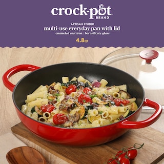 Foto 2 | Foto 2 | Everyday Pan Crock-pot Artisan, Hierro Fundido, 4,8 L, Con Tapa, Color Rojo - Venta Internacional.