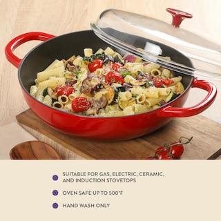 Foto 4 | Foto 4 | Everyday Pan Crock-pot Artisan, Hierro Fundido, 4,8 L, Con Tapa, Color Rojo - Venta Internacional.