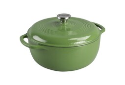 Dutch Oven Lodge, Hierro Fundido Esmaltado, 6 Cuartos De Galón, Color Verde Navideño - Venta Internacional.