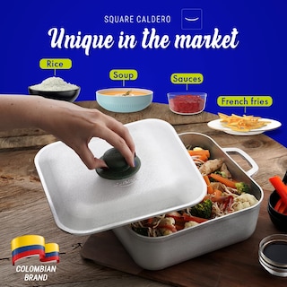Foto 4 | Foto 4 | Maceta De Aluminio Caldero Universal Unique Square De 9 Cuartos De Galón (8.5 L) - Venta Internacional.