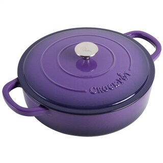 Foto 1 | Foto 1 | Braiser Crock-pot, Hierro Fundido Esmaltado Artesanalmente, 5 Litros, Color Violeta Lavanda - Venta Internacional.