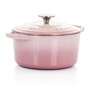 Foto 1 | Foto 1 | Horno Holandés Crock-pot De Hierro Fundido Esmaltado Artesanal, 3 Litros, Rosa Rubor - Venta Internacional.