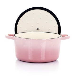Foto 3 | Foto 3 | Horno Holandés Crock-pot De Hierro Fundido Esmaltado Artesanal, 3 Litros, Rosa Rubor - Venta Internacional.