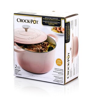 Foto 6 | Foto 6 | Horno Holandés Crock-pot De Hierro Fundido Esmaltado Artesanal, 3 Litros, Rosa Rubor - Venta Internacional.