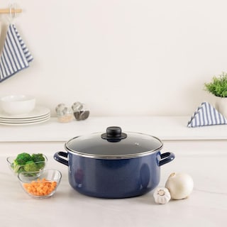 Foto 3 | Foto 3 | Cacerola Ekco 87531 color Azul con Tapa de Vidrio 24 cm