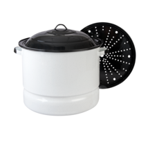 Olla Vaporera de Peltre Cinsa con Tapa y Disco de Vapor 33 Litros