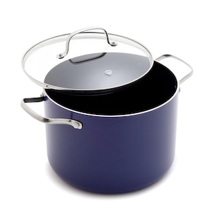 Foto 1 | Foto 1 | Stockpot Blue Diamond 8l Con Tapa De Cerámica Antiadherente Azul - Venta Internacional.