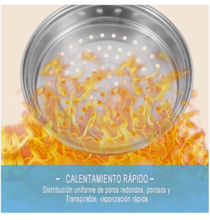Foto 6 | Foto 6 | Olla Vaporera Cocina De Acero Inoxidable Doble Capa Con Asa