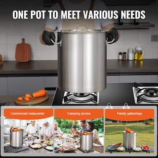Foto 6 | Foto 6 | Olla Stockpot Vevor 18/8 De Acero Inoxidable 42 L Con Base Compuesta - Venta Internacional.