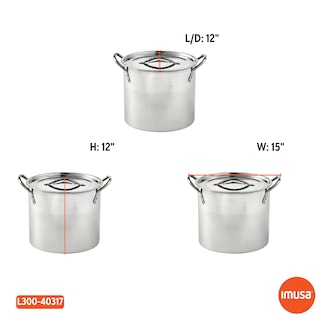 Foto 7 | Foto 7 | Maceta Imusa Usa De Acero Inoxidable 20l Plateada - Venta Internacional.