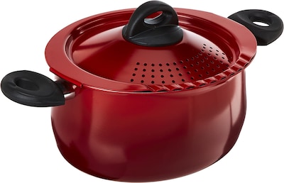 Foto 1 | Foto 1 | Olla Para Pasta Bialetti De 5,2 Litros Con Tapa Coladora Resistente Al Calor, Color Rojo - Venta Internacional.