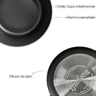 Foto 4 | Foto 4 | Olla Cacerola Cocina Hudson 20cm Aluminio Antiadherente Asas