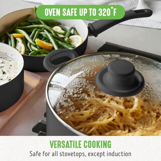 Foto 5 | Foto 5 | Stockpot Greenlife De Cerámica Antiadherente De 6 Cuartos De Galón Con Tapa De Vidrio Color Negro - Venta Internacional.