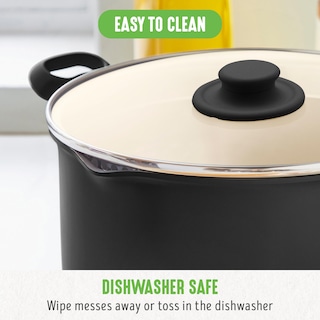 Foto 6 | Foto 6 | Stockpot Greenlife De Cerámica Antiadherente De 6 Cuartos De Galón Con Tapa De Vidrio Color Negro - Venta Internacional.