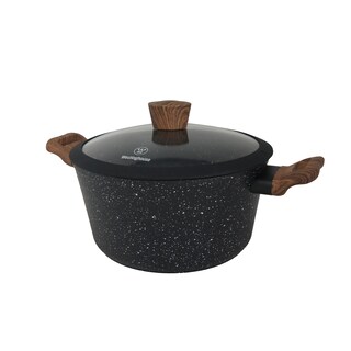 Foto 1 | Foto 1 | Cacerola Antiadherente Westinghouse De Marmol Negro Madera 24 Cm