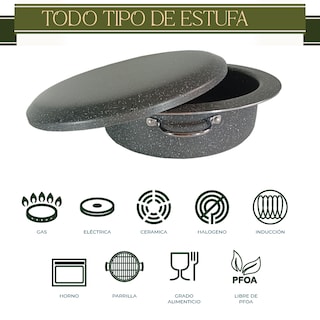 Foto 4 | Foto 4 | Arrocera Maqluba Granito Olla Con Tapa Granito Para Platos Exóticos 28 Cm