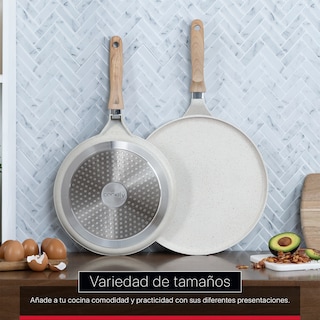 Foto 7 | Foto 7 | Crepera Comal Cookify De Mármol 28 Cm Beige Antiadherente Libre De Pfoa