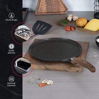 Foto 6 | Foto 6 | Crepera Comal Cookify De Mármol 32 Cm Negro Antiadherente Libre De Pfoa