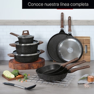 Foto 8 | Foto 8 | Crepera Comal Cookify De Mármol 32 Cm Negro Antiadherente Libre De Pfoa