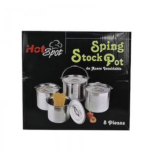 Foto 3 | Foto 3 | Stock Pot Con Asa De Spiral De Acero Inoxidable 8 Piezas