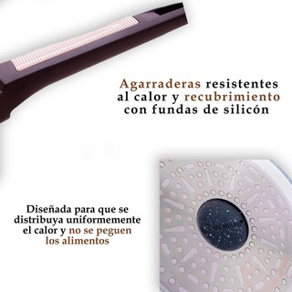 Foto 2 | Foto 2 | Sartenes Grunberg GR-1805A color Marrón Antiadherente de Mármol 5 Piezas