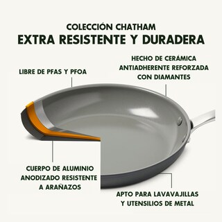 Foto 2 | Foto 2 | Sartén GreenPan Chatham Con Cerámica Antiadherente 26cm color Negro