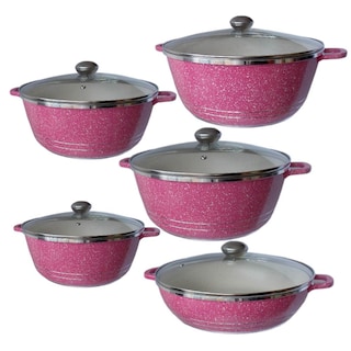 Foto 1 | Foto 1 | Batería de Cocina RD Royal Cook M16555-PINK 10 Piezas - 5 Ollas y 5 Tapas