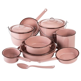 Foto 1 | Foto 1 | Batería de Cocina Clásica Cinsa Rubí color Rosa de Peltre 11 PZAS