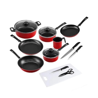 Foto 1 | Foto 1 | Batería de Cocina Ekco 27001 Antiadherente 16 Piezas Rojo