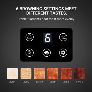 Foto 2 | Foto 2 | Venta Internacional - Tostadora Redmond De 2 Rebanadas, Pantalla Táctil Led, Acero Inoxidable, 6 Configuraciones De Tostado Par
