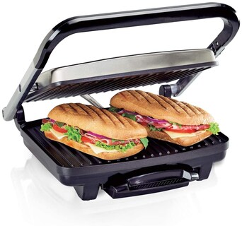 Foto 1 | Foto 1 | Venta Internacional - Prensa Panini Hamilton Beach, Sandwichera Y Parrilla Eléctrica, Almacenamiento Vertical, Rejillas Antiadh