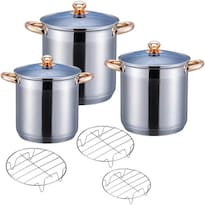 Ollas Vaporeras Yajad Hogar con Tapa de Acero Inoxidable