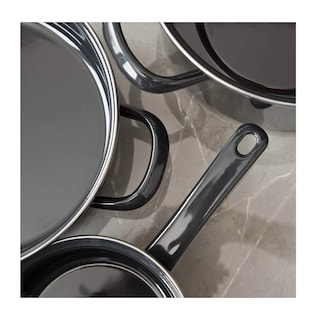 Foto 4 | Foto 4 | Batería de Cocina de Aluminio con Antiadherente 6 Piezas Negro con Tapa de Vidrio