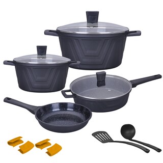 Foto 1 | Foto 1 | KOCHSTELLE Batería de Cocina Modern Color Negro Antiadherente de 13 piezas